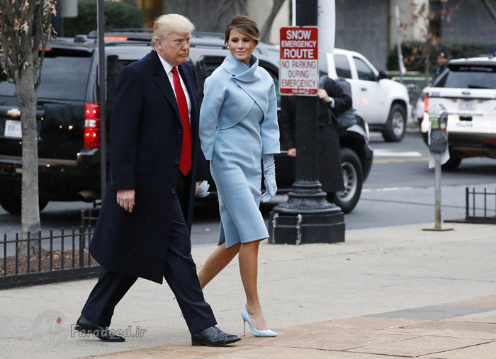 همه تصاویر بانوی‌اول جدید امریکا در مراسم تحلیف