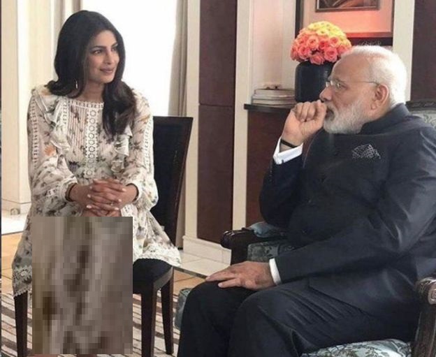 لباس جنجالی ستاره‌ی هندی در دیدار با نخست‌وزیر (+عکس)