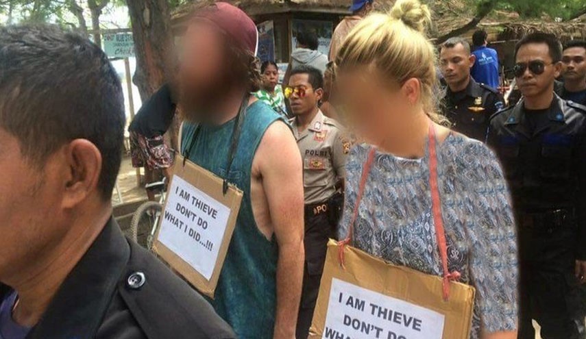 مجازات عجیب دو دزد استرالیایی در اندونزی! (+عکس)