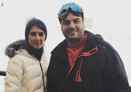 عکس برفی سام درخشانی و همسرش در شبکه های اجتماعی!