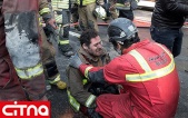 تصاویر/ آتش‌نشانان در اشک و بُهت فاجعه پلاسکو