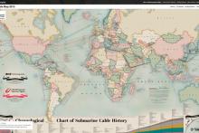 نحوه‎ی اتصال اینترنتی قاره‎های دنیا با 244 کابل را ببینید