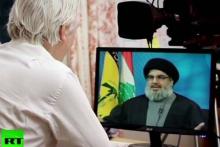 بنیان‌گذار«ویکی‌لیکس» مجری برنامه‌ای تلویزیونی در روسیه شد/  گفت‏وگوی ویژه با سید حسن نصرالله + تصاویر