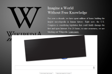 در واکنش به طرح کنگره‌ی آمریکا، گوگل و ویکی‌پدیا سیاه‌پوش شدند