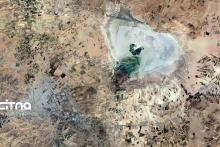 تصویر ماهواره‌ای| ماهواره شرکت مکسار - دریاچه نمک میقان