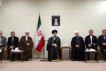تصاویر/ دیدار رئیس‌جمهور و اعضای هیأت دولت با مقام معظم رهبری