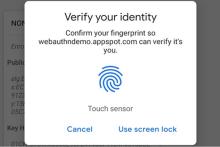 صدور تأییدیه امنیتی روی کروم توسط حس‌گر اثر انگشت