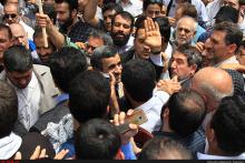 حضور حاشیه‌ساز احمدی‌نژاد در راهپیمایی روز قدس/ عکس