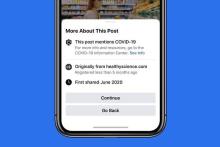هشدار فیس‌بوک قبل از اشتراک گذاری مطلب در مورد کرونا