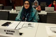 ارائه‌ی گزارش سومین جلسه «گروه مطالعاتی یک» در "ITU" توسط گزارشگر ارشد پژوهشگاه ICT