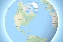 گوگل مپ تصویر سه‌بعدی زمین را نمایش می‌دهد