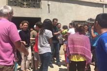 بشار اسد و خانواده در خیابانهای حماه + ویدیو