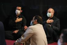 قالیباف و‌ آذری جهرمی در مجلس عزای امام حسین (ع) /عکس