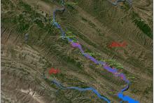 افزایش سه برابری مساحت پهنای رودخانه&zwnj;ی سیمره&zwnj;ی لرستان پس از بارش&zwnj;های سال جاری؛ خطر سیلاب برای روستاهای این محدوده