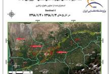 ثبت مسیر حرکت سیل گلستان از آق قلا به سمت گمیشان با ماهواره