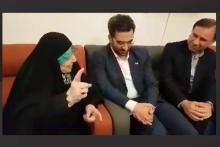 فیلم/ مادر شهیدان نهی‌قناد به آذری جهرمی: تا در تلویزیون دیدمت گفتم مرا ببرید پیش این بچه