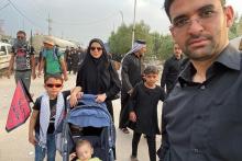 وزیر ارتباطات همراه با خانواده‌اش در پیاده‌روی اربعین (+عکس)