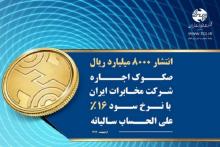 پذیره&zwnj;نویسی صکوک ۸۰۰ میلیارد تومانی مخابرات با سود ۱۶ درصد