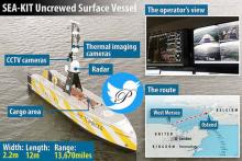 حمل محموله ۵ کیلوگرمی با کشتی بدون سرنشین از انگلیس تا بلژیک