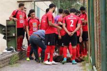درگیری دو بازیکن پرسپولیس در تمرین امروز