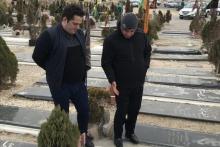 حضور امیر قلعه نویی در آرامستان تبریز