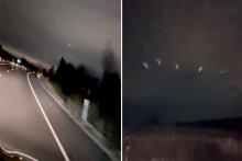 شکار لحظه پرواز بشقاب‌پرنده‌ها در آسمان آمریکا؟