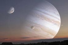 دیدار ماه و مشتری به وقت بامداد فردا