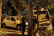 برخورد ماشین حمل زباله با ۱۲ خودروی دیگر حادثه آفرید(+عکس)