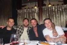 شب‌نشینی خانوادگی بکام و مسی در آمریکا