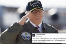 انزجار توئیتری از لباس ترامپ روی عرشه ناو هواپیمابر