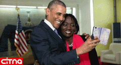 سوژه شدن اوباما هنگام سلفی گرفتن با خواهرش! (+عکس)