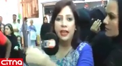 فیلم/ کتک خوردن خانم خبرنگار در پخش زنده