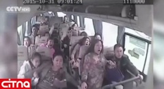 18+/ فیلم لحظات رعب آور سقوط اتوبوس مسافران به دره