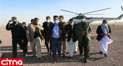 حضور آذری جهرمی در منطقه‌ی بلوچستان به‌منظور بررسی طرح توسعه‌ی ارتباطات روستایی