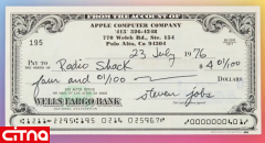 برگه چک استیو جابز ۴۶ هزار دلار به فروش رسید