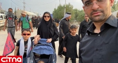 وزیر ارتباطات همراه با خانواده‌اش در پیاده‌روی اربعین (+عکس)