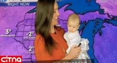 ماجرای گزارش خانم مجری با نوزاد در بغل
