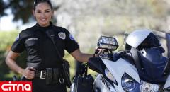 مهارت دیدنی افسر پلیس زن آمریکا در مسابقه موتورسواری/فیلم