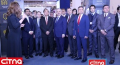 تصاویر حضور وزیر ارتباطات ایران در نمایشگاه باکوتل