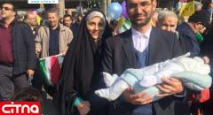 وزیر ارتباطات به همراه خانواده در راهپیمایی 22 بهمن حضور یافت