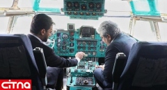 عکس آذری جهرمی و ستاری در کابین هواپیما؛ در حاشیه‌ی آغاز احداث پارک اقتصاد دیجیتال پردیس 