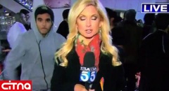 ترساندن خانم گزارشگر در برنامه زنده! (+تصاویر)