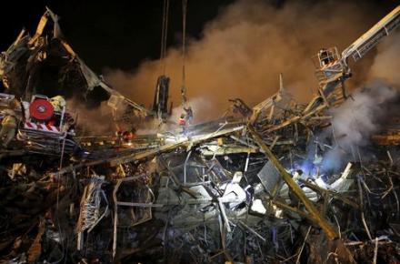 گزارش تصویری "سایت یاهو" از آوار برداری ساختمان "پلاسکو"