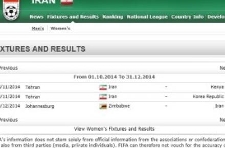 اشتباه فاحش سایت فدراسیون جهانی فوتبال
