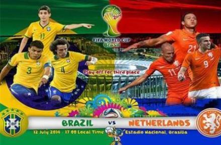 پخش زنده بازی برزیل - هلند، تا دقایقی دیگر!