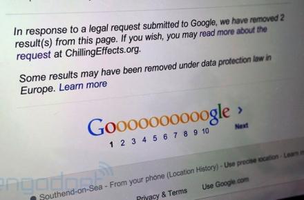 حذف برخی نتایج جستجو توسط گوگل