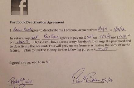 قراردادی 200 دلار برای خروج پنج ماهه از فیس بوک!