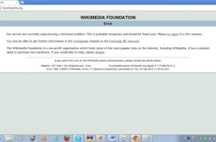 ویکی پدیای فارسی برای مدتی از دسترس خارج شد! 