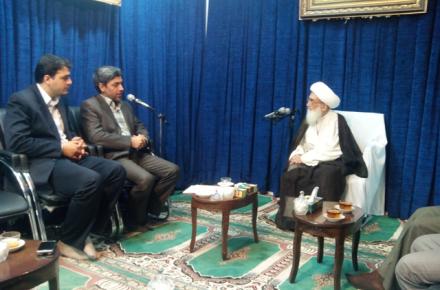 دیدار دبیر شورای سیاست‌گذاری جایزه مصطفی (ص) با حضرت آیت الله نوری همدانی