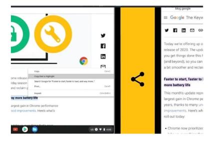 امکان افزودن لینک به بخشی از متن در کروم ۹۰ 